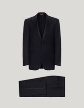Canali Black Wool Tuxedo with Peak Lapels