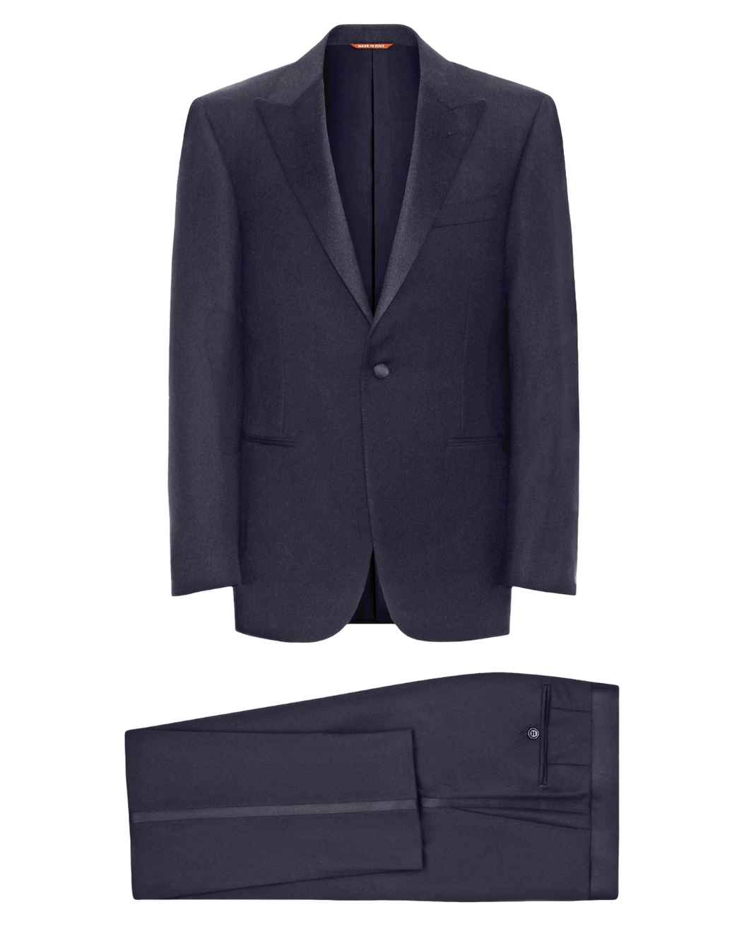 Canali Black Wool Tuxedo with Peak Lapels