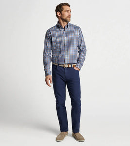 Peter Millar Chambly Crown Lite Cotton-Stretch Sport Shirt (Nav