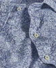 David Donahue Denim Linen Floral Print Short Sleeve Shirt