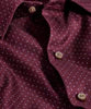 David Donahue Merlot Micro Print Sport Shirt
