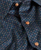 David Donahue Navy Micro Geometric Sport Shirt