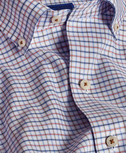 David Donahue Red & Blue Check Twill Shirt