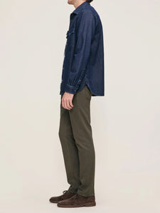 DL 1961 Dominick Western Denim Shirt (Stockyard Indigo)