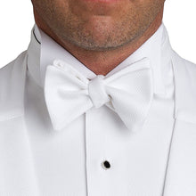 David Donahue Pique Self-Tie Bow Tie | White