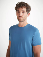 Derek Rose Basel Micro Modal Stretch Tee (Steel Blue)