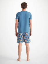 Derek Rose Basel Micro Modal Stretch Tee (Steel Blue)