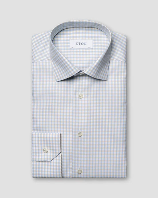 Eton Checked Fine Piqué Shirt