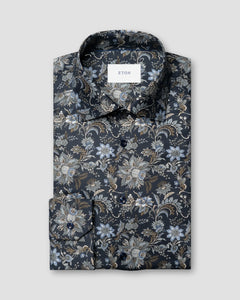 eton mens dress shirts Eton Floral Print Signature Twill Shirt
