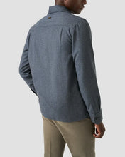 Eton Four Pocket Merino Wool Overshirt (Blue)