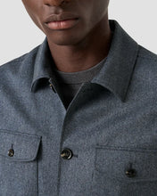 Eton Four Pocket Merino Wool Overshirt (Blue)