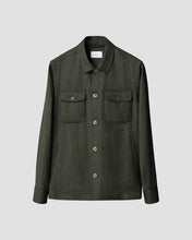 Eton Four Pocket Merino Wool Overshirt (Green)