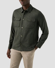 Eton Four Pocket Merino Wool Overshirt (Green)