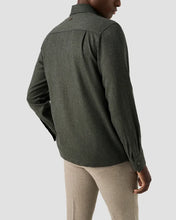 Eton Four Pocket Merino Wool Overshirt (Green)