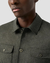 Eton Four Pocket Merino Wool Overshirt (Green)