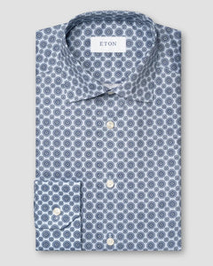 eton mens dress shirts Eton Geometric Signature Twill Shirt
