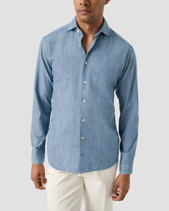 Eton Light Blue Denim Sport Shirt (Slim Fit)