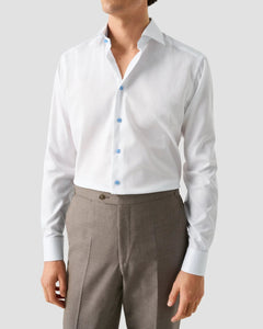Eton Solid Twill Geometric Effect Shirt (Contemporary F