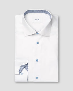 Eton Solid Twill Geometric Effect Shirt (Contemporary F