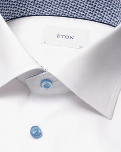 Eton Solid Twill Geometric Effect Shirt (Contemporary F