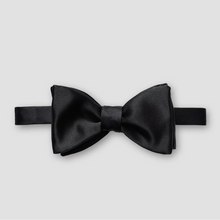 Black silk bow tie