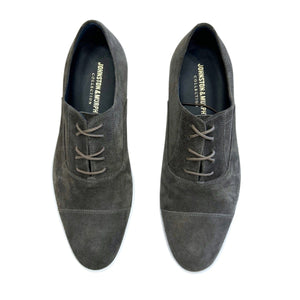 Johnston & Murphy Bolivar Cap Toe (Grey Italian Suede)