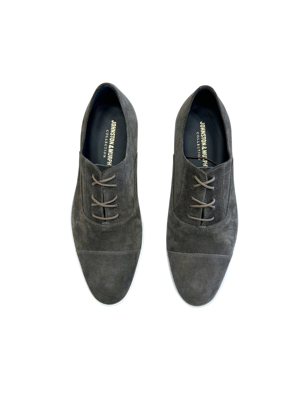 Johnston & Murphy Bolivar Cap Toe (Grey Italian Suede)