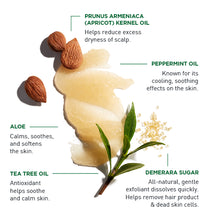 Skincare product with ingredients and their benefits on a white background