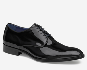 Johnston & Murphy Kinser Plain Toe (Black Italian Patent  display picture 1