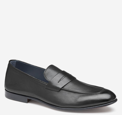 Johnston & Murphy Taylor Penny Loafer (Black Italian Calfskin)
