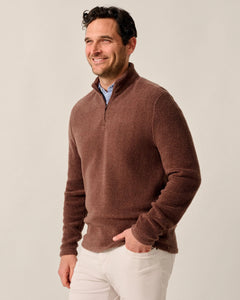 Johnnie-O Dion Sherpa 1/4 Zip Pullover (Mushroom)