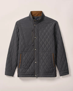 Johnnie-O Juno Quilted Snap Jacket (Dark Grey)