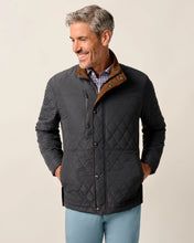 Johnnie-O Juno Quilted Snap Jacket (Dark Grey)