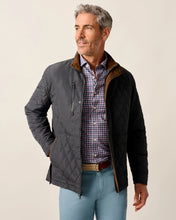 Johnnie-O Juno Quilted Snap Jacket (Dark Grey)