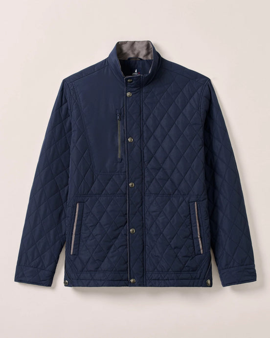 Johnnie-O Juno Quilted Snap Jacket (Navy)