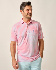 Johnnie-O Matthis Striped Original 4 Button Polo (Petal)