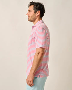 Johnnie-O Matthis Striped Original 4 Button Polo (Petal)