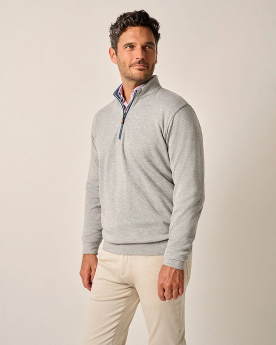 Johnnie-O Sully 1/4 Zip Pullover (Light Grey)