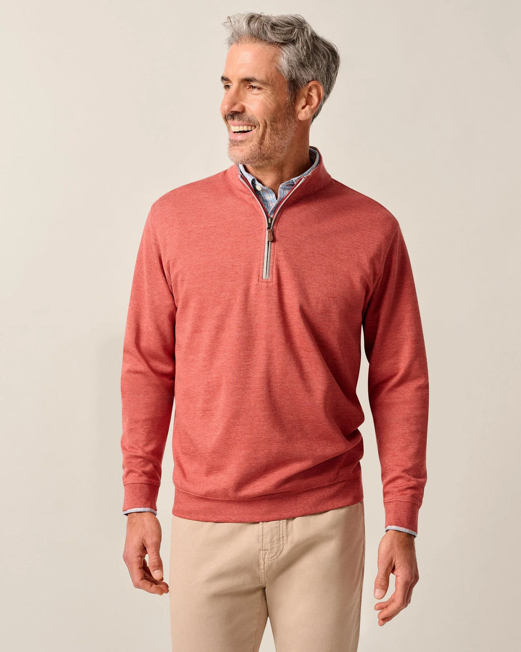 Johnnie-O Sully 1/4 Zip Pullover (Snapper)