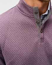 Johnnie-O Rockwell Diamond-Quilted Henley Pullover | Fig