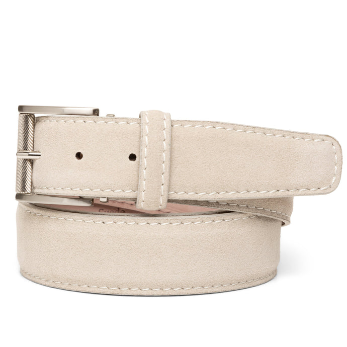 LEN Alcantara Border Stitched Belt (Sand)