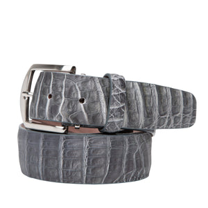 LEN Caiman Crocodile Belt (Charcoal)