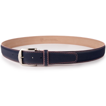 LEN Epsom Leather Belt (Navy/Pink)