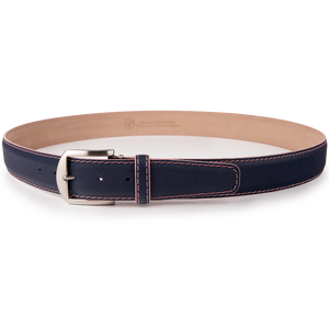 LEN Epsom Leather Belt (Navy/Pink)