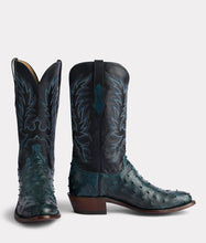 Lucchese ELGIN Ostrich Boot | Navy