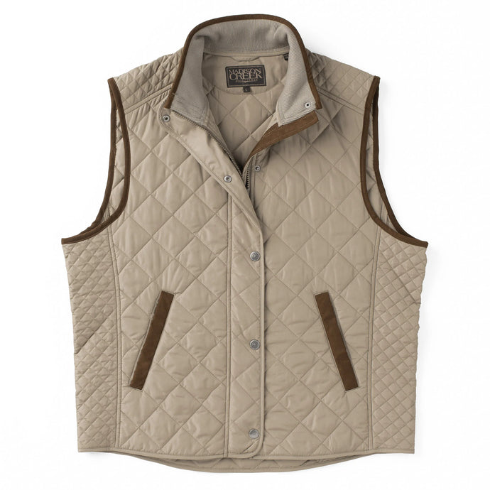 MADISON CREEK OUTFITTERS Greenville Quilted Nylon Vest (Dark Khaki)
