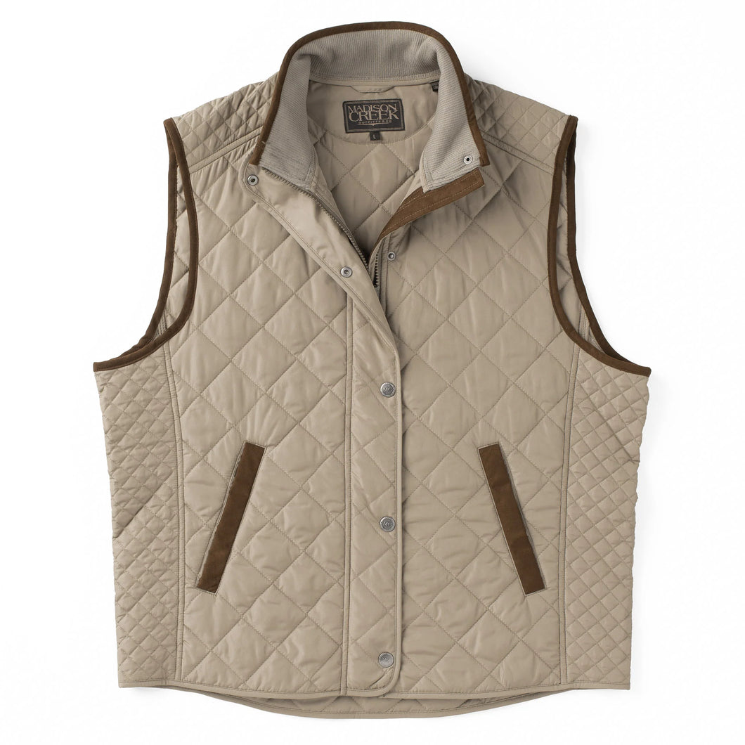MADISON CREEK OUTFITTERS Greenville Quilted Nylon Vest (Dark Khaki)