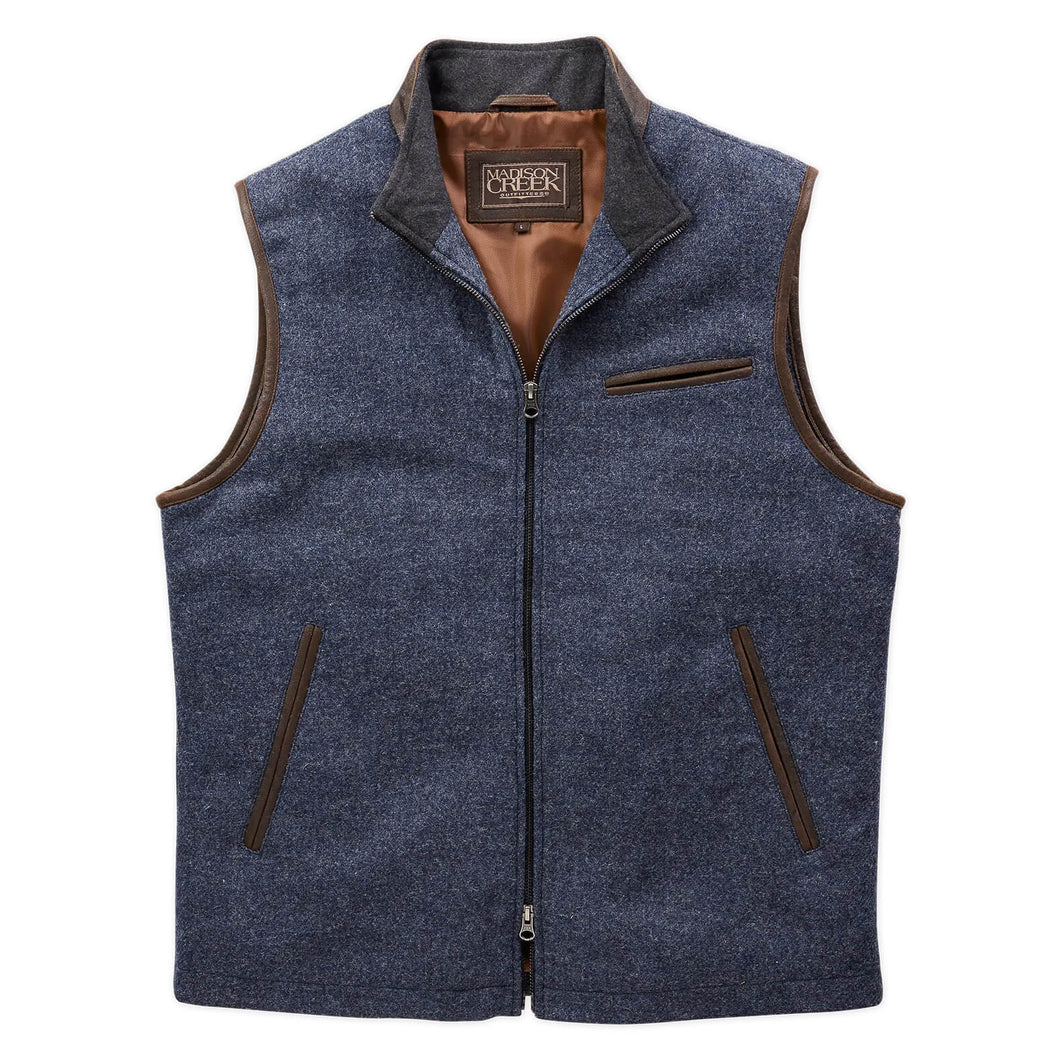 MADISON CREEK OUTFITTERS Asheville Wool Vest (Blue Donegal)