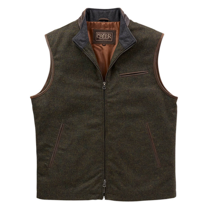 MADISON CREEK OUTFITTERS Asheville Wool Vest (Forest Donegal)
