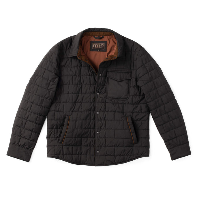 MADISON CREEK Silverton Quilted Primaloft Shacket (Black)